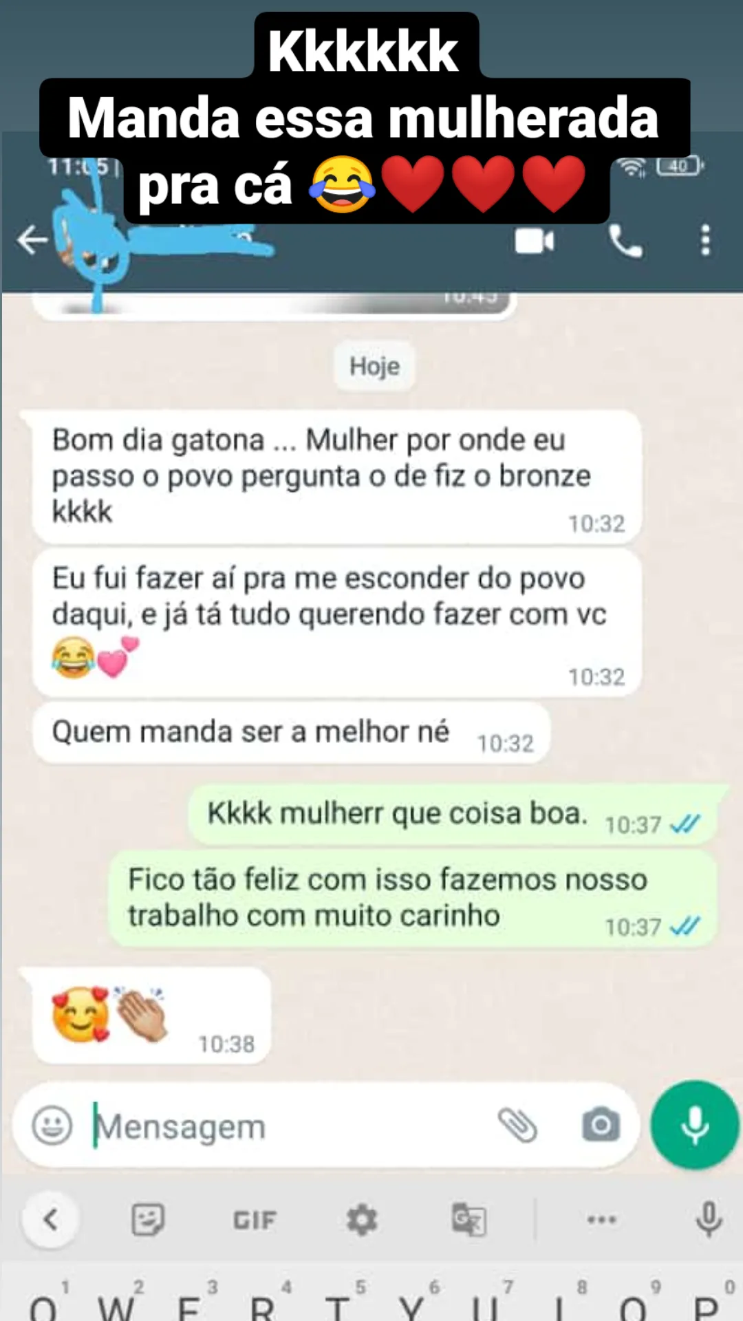 Feedback de cliente — Cliente — WhatsApp